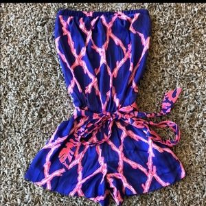 Strapless romper